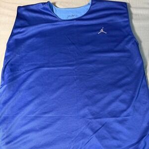 Jordan Reversible Basketball Jersey XL Blue Athletic Tank Top Jumpman
